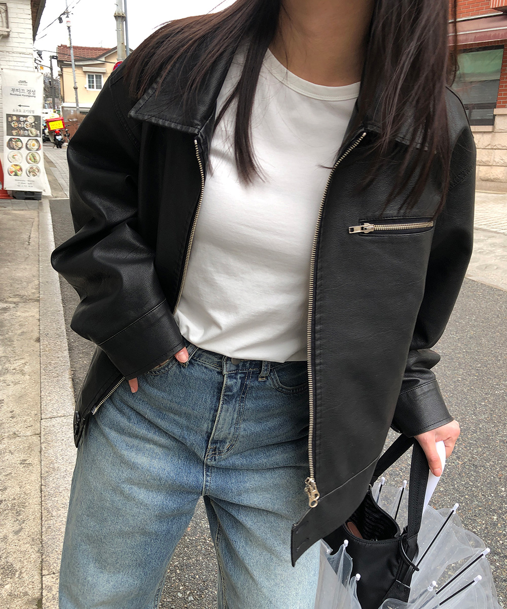 Single Leather Jacket