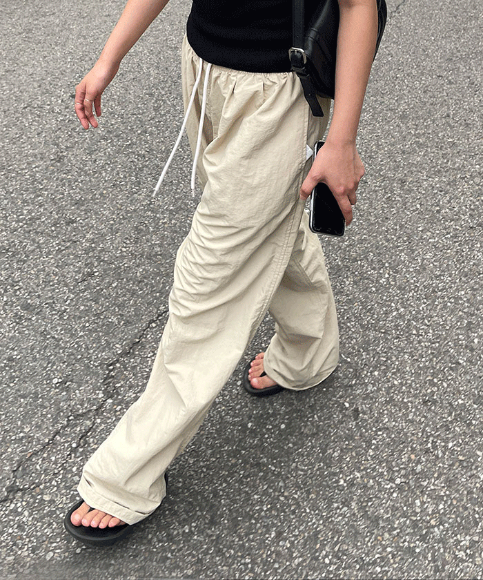 Nylon Banding Pants (2Colors)