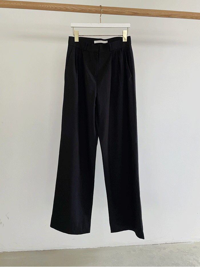 Three Pintuck Pants (BLACK SMALL)